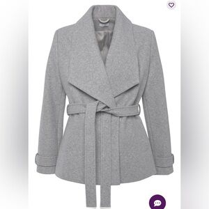 Lascana Grey Short-Belted Coat, NWT Current Season!! Size 10, Sold Out!